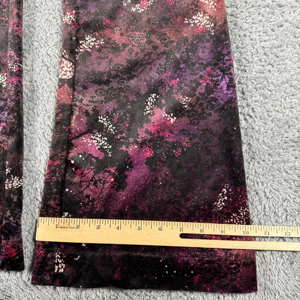 NWT Scotch & Soda Pants Womens 26/32 Purple Galaxy Wide Leg Flare Floral Bold - Picture 10 of 10